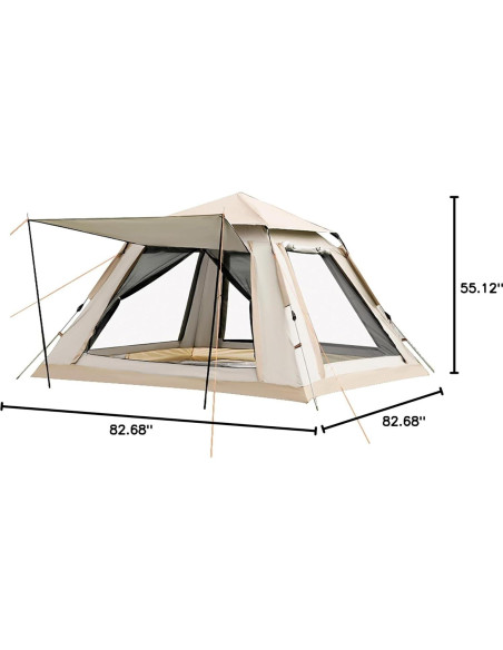 Carpa de Camping Instantánea Blackpongo BG2406 para 4 Personas