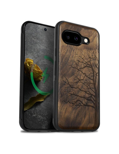 Funda de Madera Carveit para Google Pixel 9a - TPU y Grabado Funda de Madera Carveit para Google Pixel 9a - TPU y Grabado
