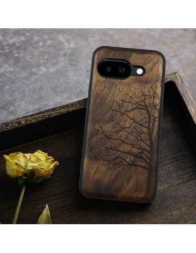 Funda de Madera Carveit para Google Pixel 9a - TPU y Grabado