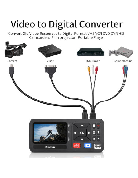 Convertidor de Video Digital King Ma HDMI 1080P 60FPS