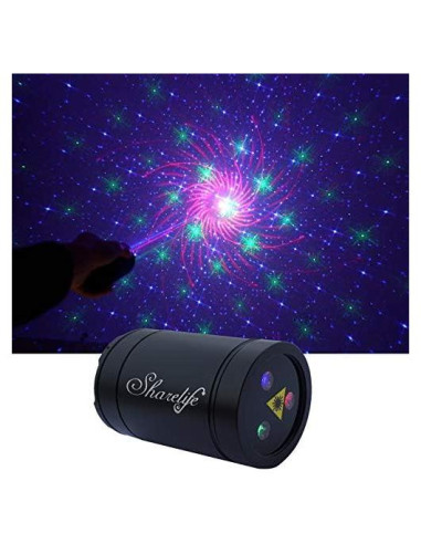 Mini Proyector de Gobos RGB Sharelife DP4 - USB Recargable