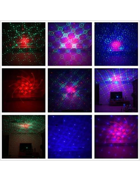 Mini Proyector de Gobos RGB Sharelife DP4 - USB Recargable