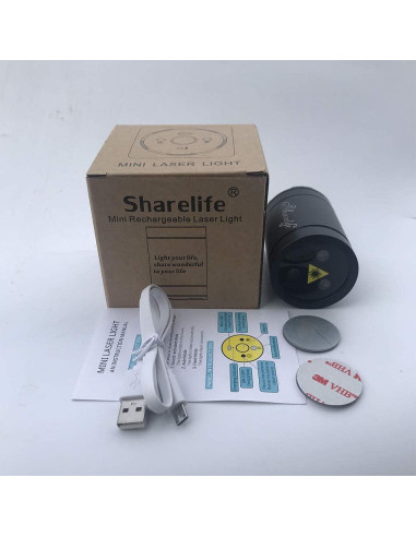 Mini Proyector de Gobos RGB Sharelife DP4 - USB Recargable