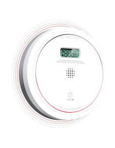 Detector de Humo y Monóxido de Carbono Ecoey 1 Paquete Inalámbrico