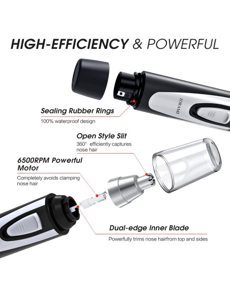 Recortador de Vello Nasal y Auricular ZORAMI 2025 Indoloro