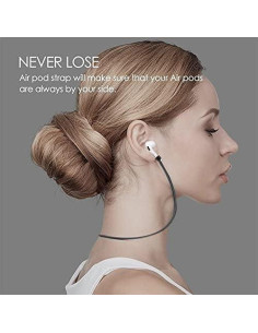 Set Antipérdida 4 en 1 Loirtlluy para Airpods Pro - Negro 2