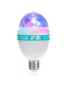 Bombilla LED RGB Luqeeg E27 3W, Luz Estroboscópica para Fiestas