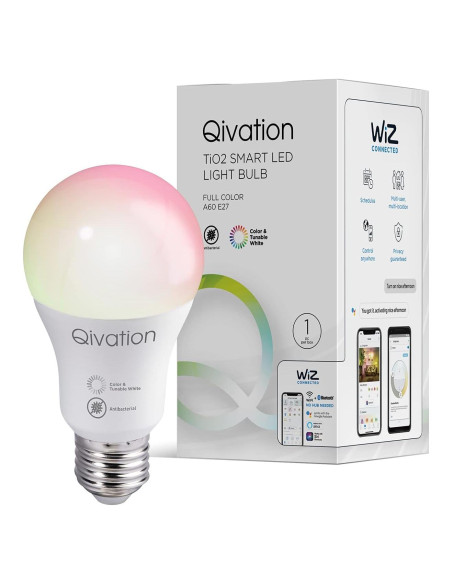 Bombilla LED Inteligente Qivation E26 8W RGB Purificación Aire