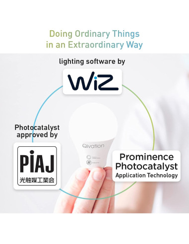 Bombilla LED Inteligente Qivation E26 8W RGB Purificación Aire