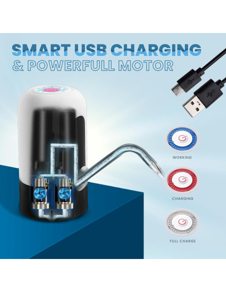 Dispensador de Agua AWH 5 Galones Bomba USB Portátil Dispensador de Agua AWH 5 Galones Bomba USB Portátil