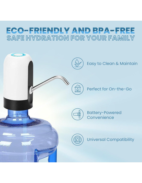 Dispensador de Agua AWH 5 Galones Bomba USB Portátil Dispensador de Agua AWH 5 Galones Bomba USB Portátil