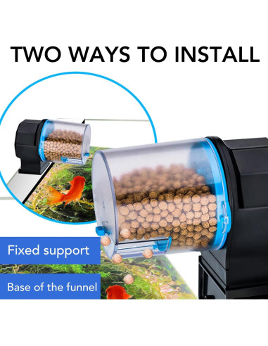 Alimentador Automático de Peces Luqeeg 210ml/100g, Batería AA