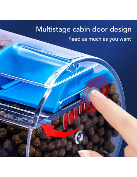 Alimentador Automático de Peces Luqeeg 210ml/100g, Batería AA