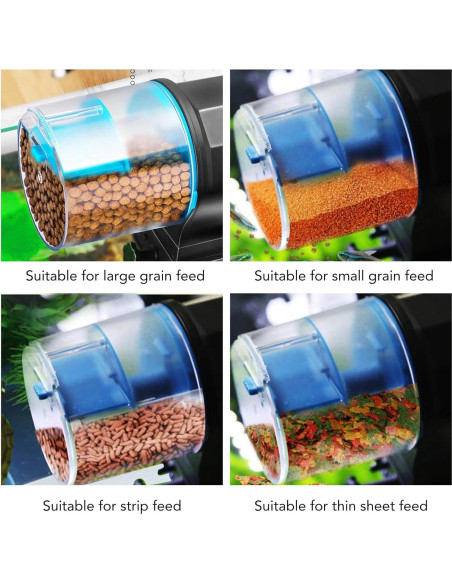 Alimentador Automático de Peces Luqeeg 210ml/100g, Batería AA