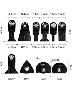 Kit de Hojas de Sierra Oscilante Tooloflife 68 Piezas 2