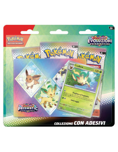 Stickers Pokémon TCG Scarlet y Violet Leafeon + 3 Paquetes