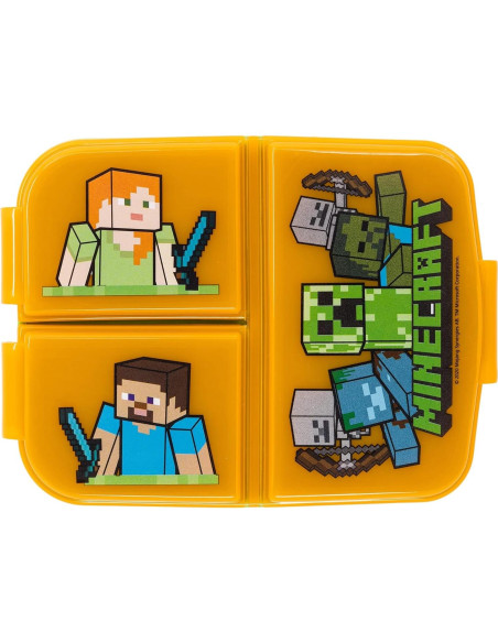 Caja de Sándwich Stor Minecraft con 3 Compartimentos 300ml