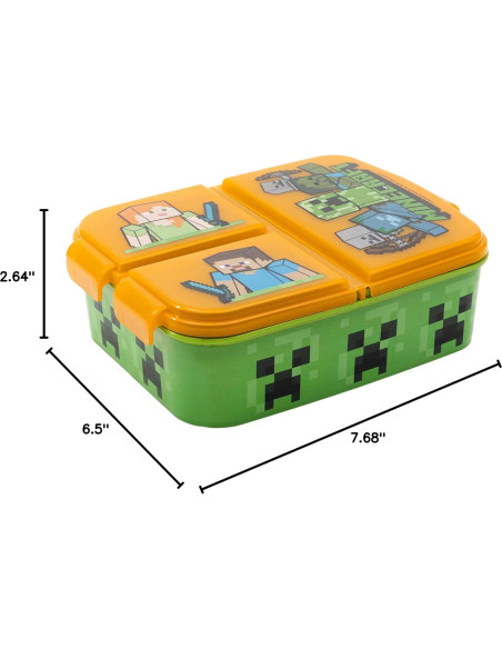 Caja de Sándwich Stor Minecraft con 3 Compartimentos 300ml