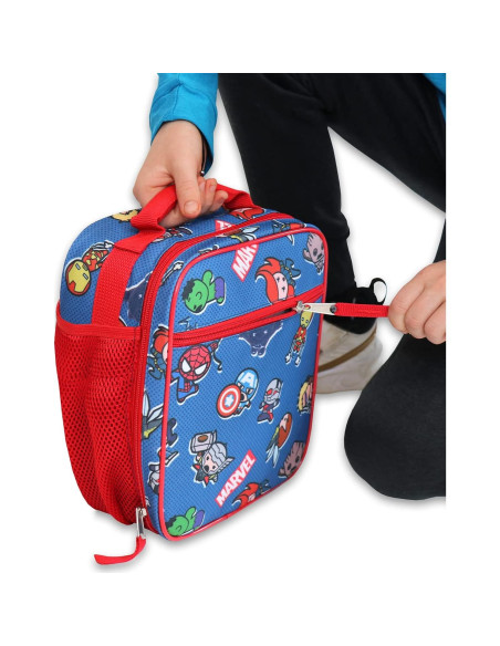 Caja de Almuerzo Suave Marvel Kawaii Multicolor para Niños