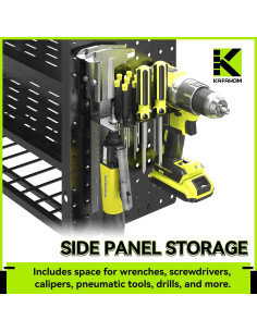 Organizador de Herramientas Eléctricas KAFAHOM Montaje en Pared 4 Estantes 2