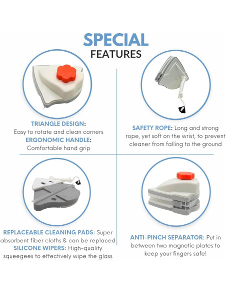 Limpiaparabrisas Magnético Ajustable Tres Orquídeas 0.1-1"