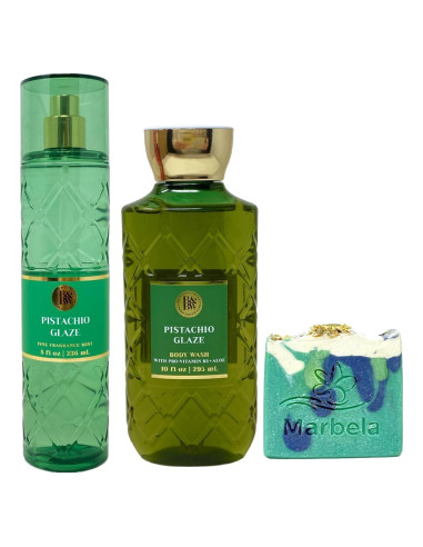 Conjunto de Fragancia y Gel de Ducha Glaseado de Pistacho Bath & Body Works