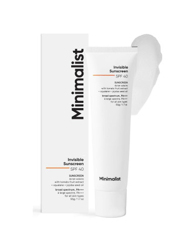 Gel Solar Invisible SPF 40 Minimalista 50g - Resistente al Agua