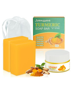 Set de Jabón de Cúrcuma y Crema para Ojos Joanssore 100% Natural