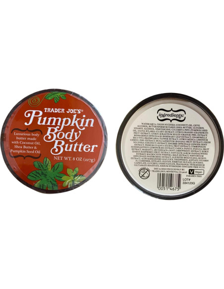 Manteca Corporal de Calabaza Trader Joe's - 2 Frascos 226g
