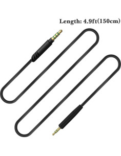 Cable de Audio Linkidea 3.5mm a 2.5mm con Micrófono 1.5m 2