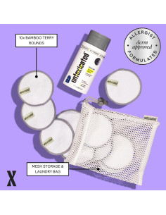 Discos de Limpieza Reutilizables Untoxicated - 10 Unidades - Doble Capa de Bambú Terry para Piel Sensible 2