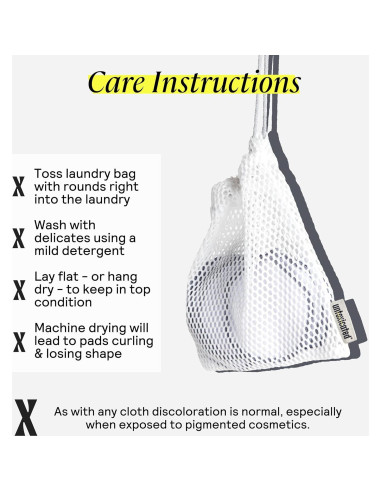 Discos de Limpieza Reutilizables Untoxicated - 10 Unidades - Doble Capa de Bambú Terry para Piel Sensible