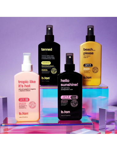 Aceite Bronceador SPF 7 b.tan 236.6 ml - Spray Seco Hidratante