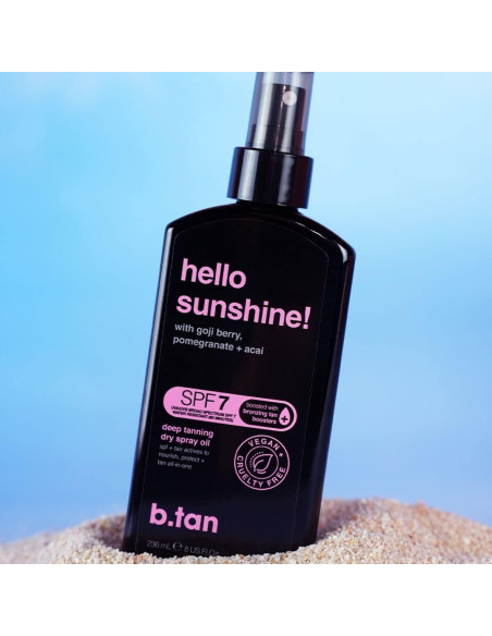 Aceite Bronceador SPF 7 b.tan 236.6 ml - Spray Seco Hidratante