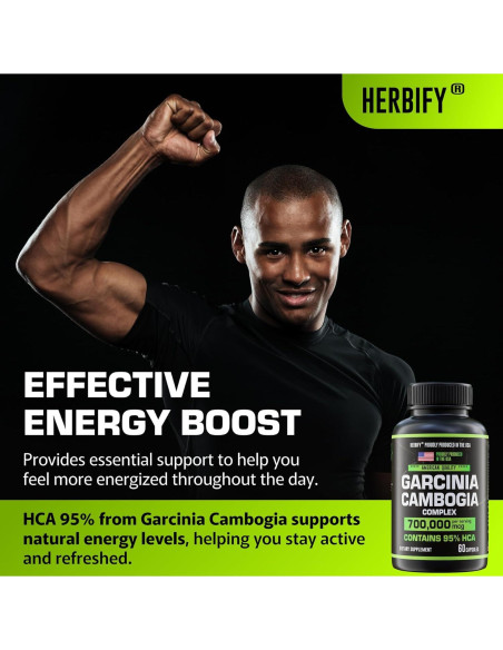 Suplemento Garcinia Cambogia HERBIFY 60 Cápsulas Energía y Digestión