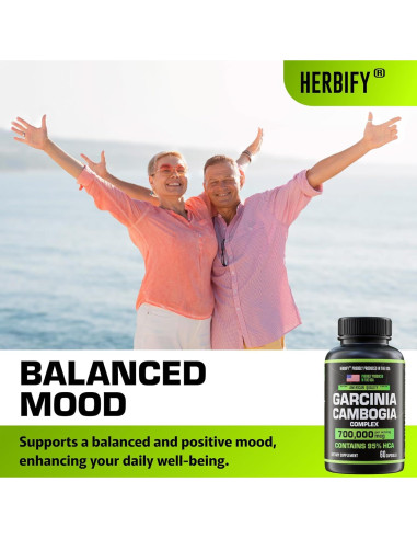 Suplemento Garcinia Cambogia HERBIFY 60 Cápsulas Energía y Digestión