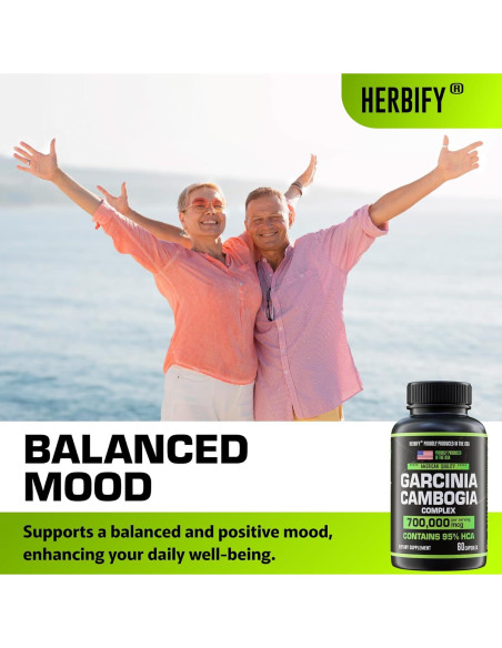 Suplemento Garcinia Cambogia HERBIFY 60 Cápsulas Energía y Digestión