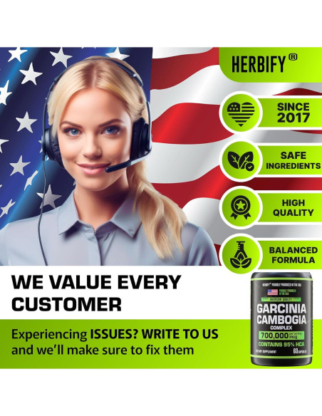 Suplemento Garcinia Cambogia HERBIFY 60 Cápsulas Energía y Digestión
