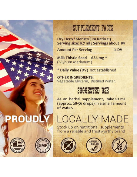 Extracto de Cardo Mariano HERBALICIOUS 59 ml - Suplemento Hepático