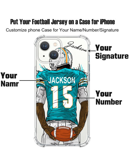 Funda de Fútbol Personalizada VNGDA para iPhone 16/15/14/13/12/11 Funda de Fútbol Personalizada VNGDA para iPhone 16/15/14/13/12/11