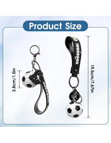 Llavero de Fútbol Salbsever, Colgante Negro 3.8 cm