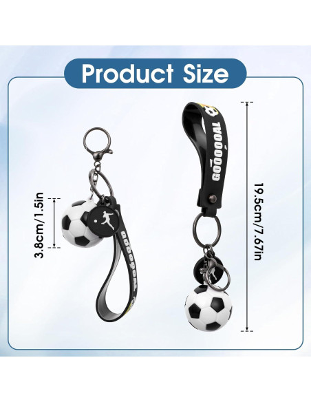 Llavero de Fútbol Salbsever, Colgante Negro 3.8 cm