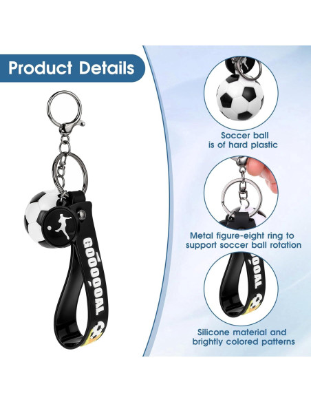 Llavero de Fútbol Salbsever, Colgante Negro 3.8 cm