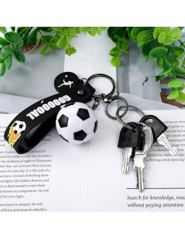 Llavero de Fútbol Salbsever, Colgante Negro 3.8 cm