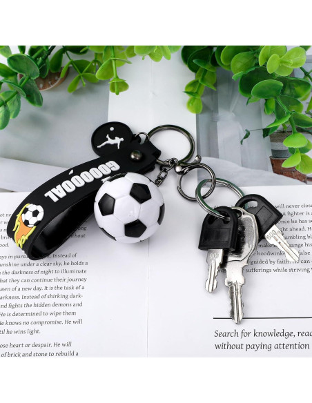 Llavero de Fútbol Salbsever, Colgante Negro 3.8 cm