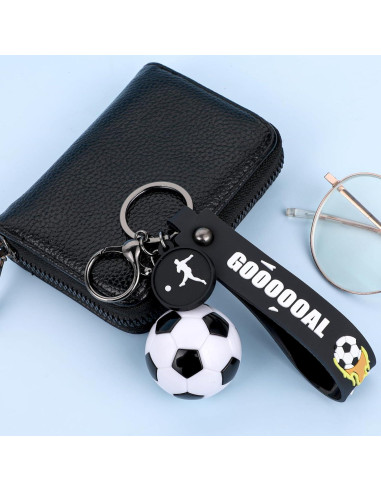 Llavero de Fútbol Salbsever, Colgante Negro 3.8 cm