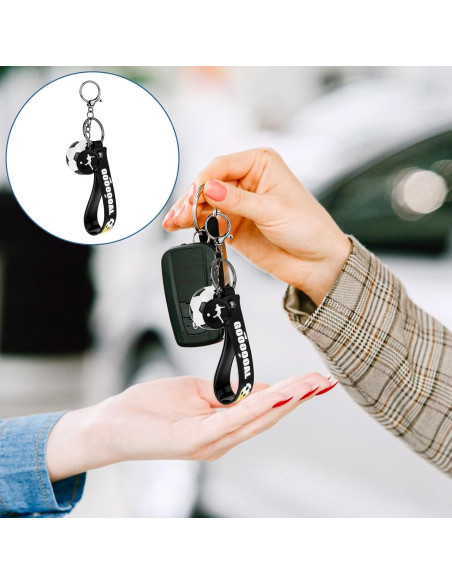 Llavero de Fútbol Salbsever, Colgante Negro 3.8 cm