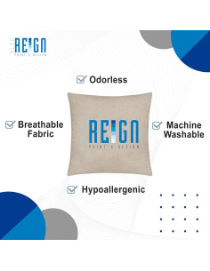 Funda de Cojín Personalizada Bleu Reign 40x40 cm Lino 2