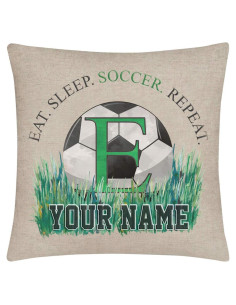 Funda de Cojín Personalizada Bleu Reign Lino 40x40 cm