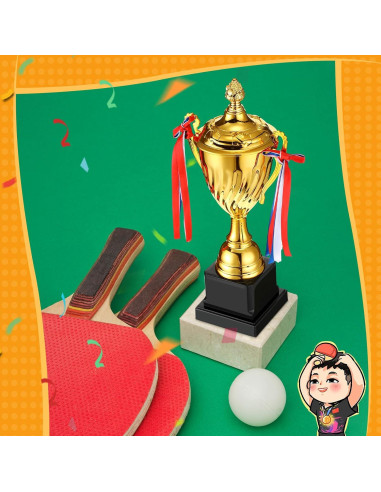 Copa Trofeo Grande Inbagi 35 cm Dorado para Eventos